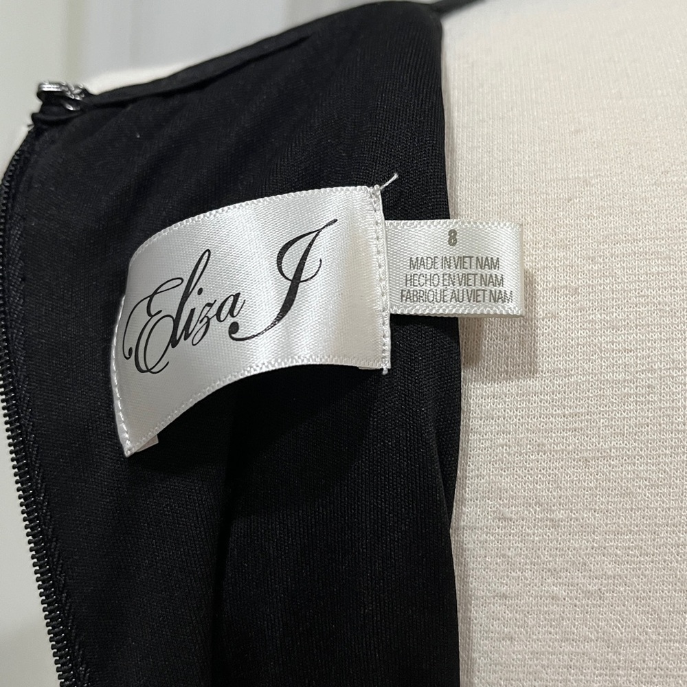New! Eliza J Black Sequin Gown‎ Sleeveless Mermaid Dress Cocktail Size 8 - Picture 7 of 16